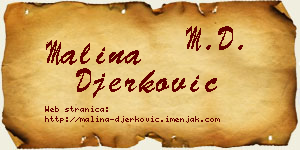 Malina Đerković vizit kartica